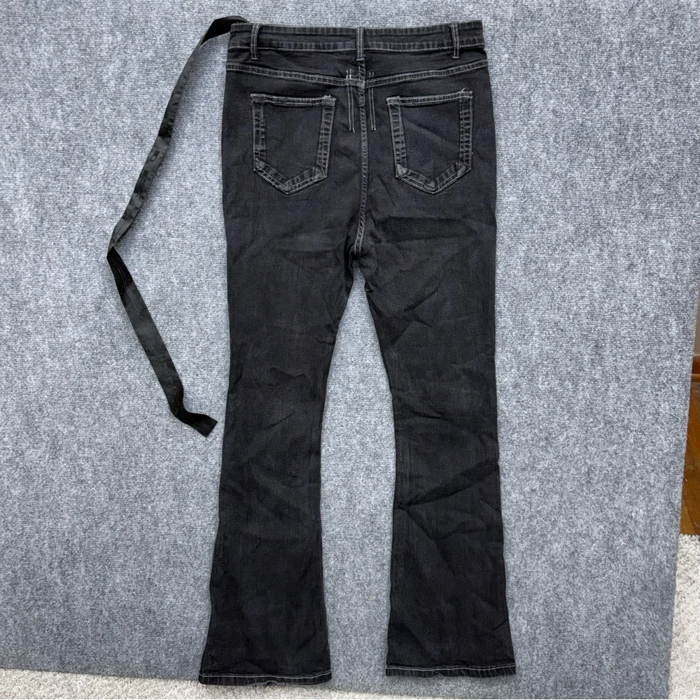 Rick Owens DRKSHDW Detroit Cut black buttonfly jeans men's size 32x31 distressed - Picture 2 of 14